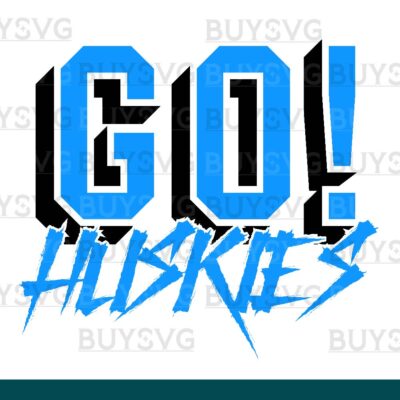Huskies SVG PNG Digital file Download GO Cheering
