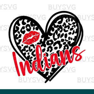 Indians SVG PNG Digital file Download LEOPARD HEART LIPS