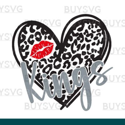 Kings SVG PNG Digital file Download LEOPARD HEART LIPS