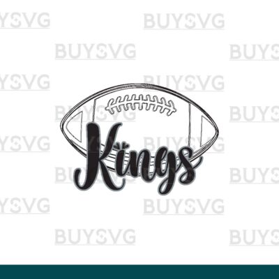 Kings SVG PNG Digital file Download football lower outlined