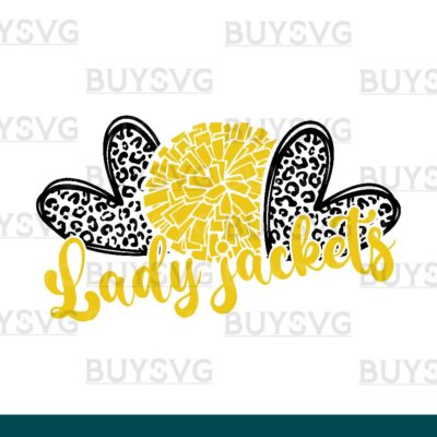 Lady jackets SVG PNG Digital file Download HEART POMPOM HEART