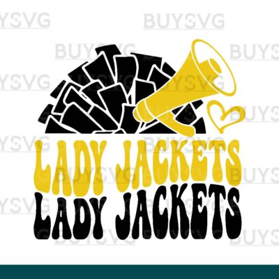 Lady jackets SVG PNG Digital file Download POMPOM CHEER