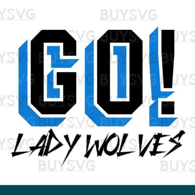 Lady wolves SVG PNG Digital file Download GO Cheering 2