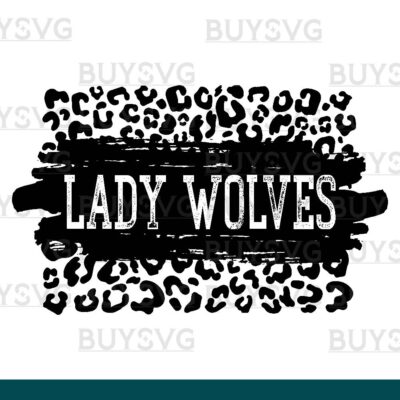 Lady wolves SVG PNG Digital file Download LEOPARD PATCH