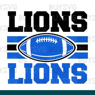 Lions SVG PNG Digital file Download 2 STACK FOOTBALL