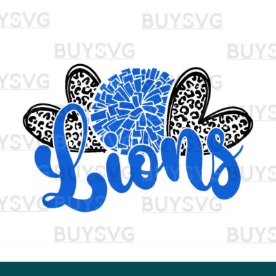 Lions SVG PNG Digital file Download HEART POMPOM HEART