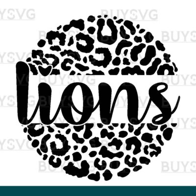 Lions SVG PNG Digital file Download LEOPARD CIRCLE