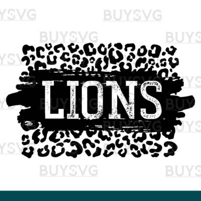 Lions SVG PNG Digital file Download LEOPARD PATCH