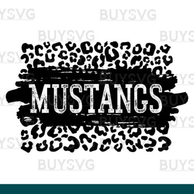 Mustangs SVG PNG Digital file Download LEOPARD PATCH