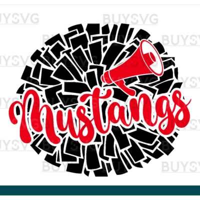 Mustangs SVG PNG Digital file Download POMPOM