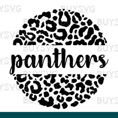 Panthers SVG PNG Digital file Download LEOPARD CIRCLE