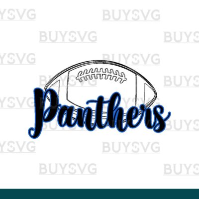 Panthers SVG PNG Digital file Download football lower outlined