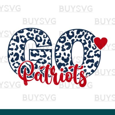 Patriots SVG PNG Digital file Download LEOPARD CIRCLE GO
