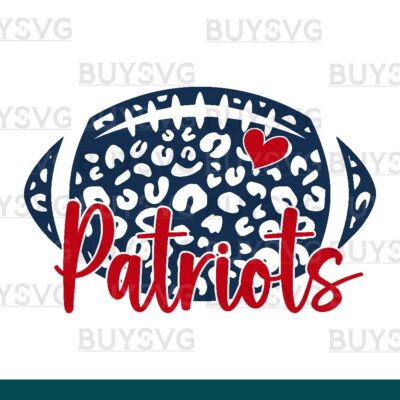 Patriots SVG PNG Digital file Download LEOPARD FOOTBALL
