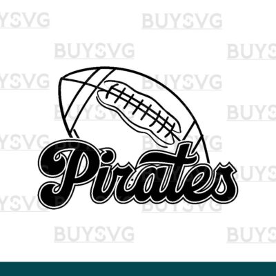 Pirates SVG PNG Digital file Download FOOTBALL LINNED