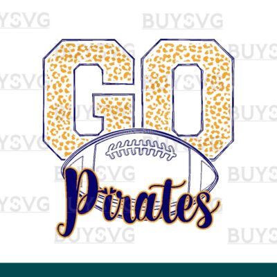 Pirates SVG PNG Digital file Download go football lower outlined