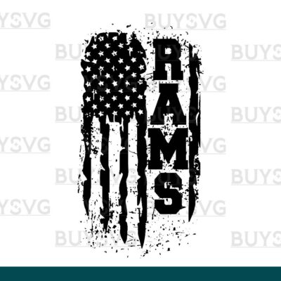 Rams SVG PNG Digital file Download FLAG 3