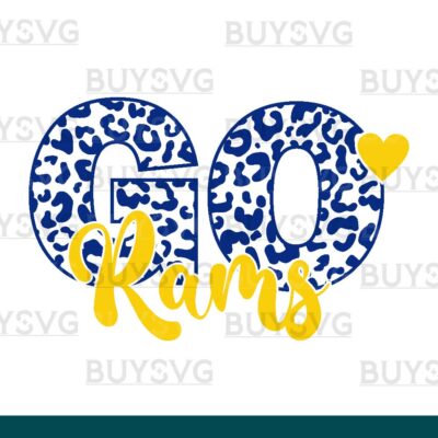 Rams SVG PNG Digital file Download LEOPARD CIRCLE GO