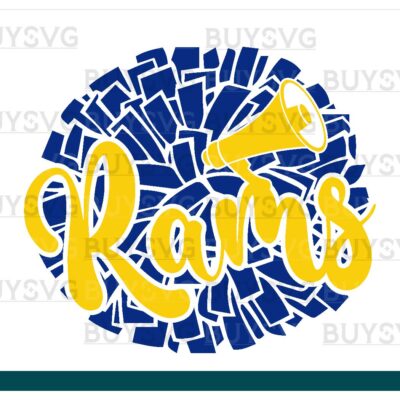 Rams SVG PNG Digital file Download POMPOM