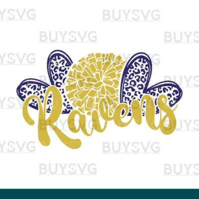 Ravens SVG PNG Digital file Download HEART POMPOM HEART
