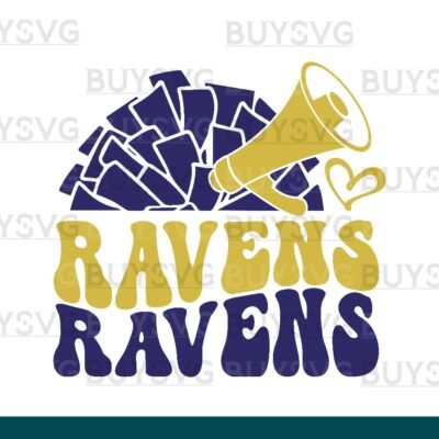 Ravens SVG PNG Digital file Download POMPOM CHEER