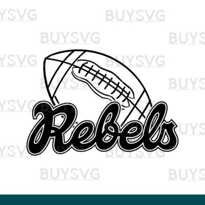 Rebels SVG PNG Digital file Download FOOTBALL LINNED