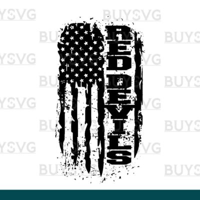 Red devils SVG PNG Digital file Download FLAG 3