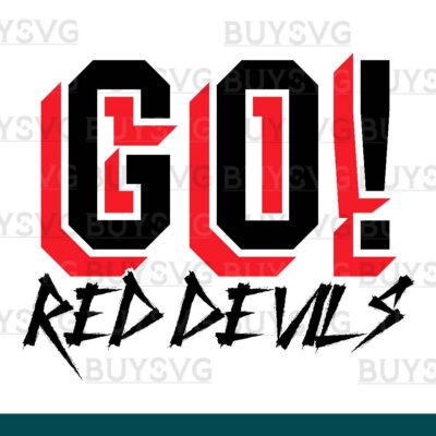 Red devils SVG PNG Digital file Download GO Cheering 2