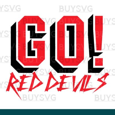 Red devils SVG PNG Digital file Download GO Cheering