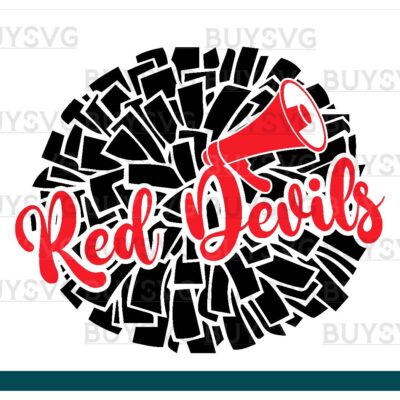 Red devils SVG PNG Digital file Download POMPOM