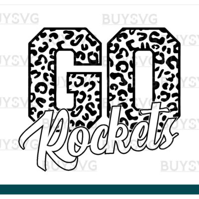 Rockets SVG PNG Digital file Download Black Go Leopard