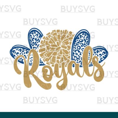 Royals SVG PNG Digital file Download HEART POMPOM HEART