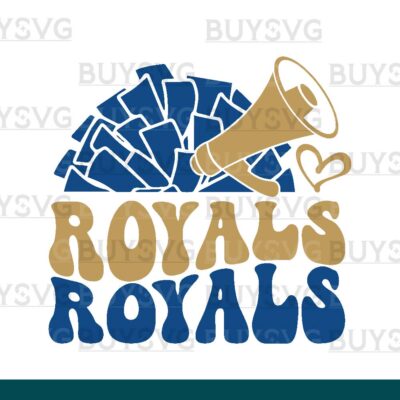 Royals SVG PNG Digital file Download POMPOM CHEER