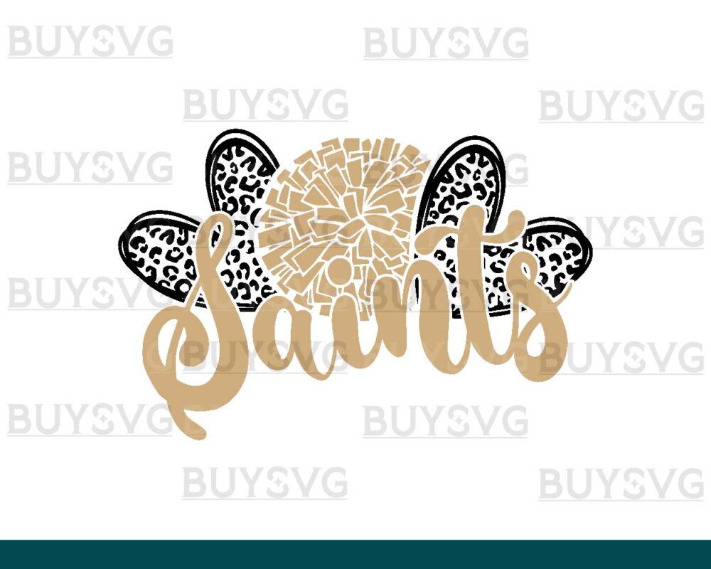 Saints SVG PNG Digital file Download HEART POMPOM HEART