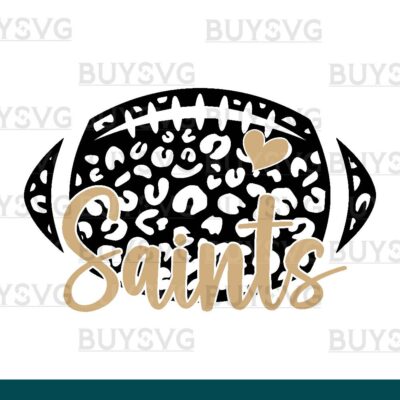 Saints SVG PNG Digital file Download LEOPARD FOOTBALL