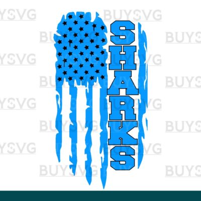 Sharks SVG PNG Digital file Download FLAG 4