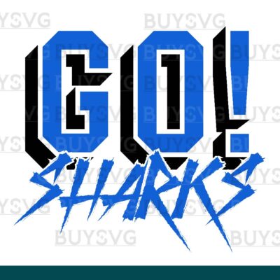 Sharks SVG PNG Digital file Download GO Cheering