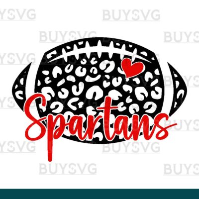 Spartans SVG PNG Digital file Download LEOPARD FOOTBALL