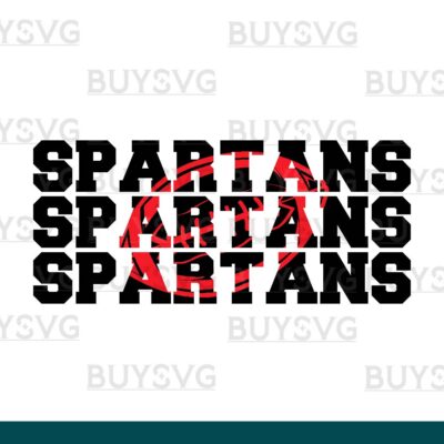 Spartans SVG PNG Digital file Download Stack 3 Football 1
