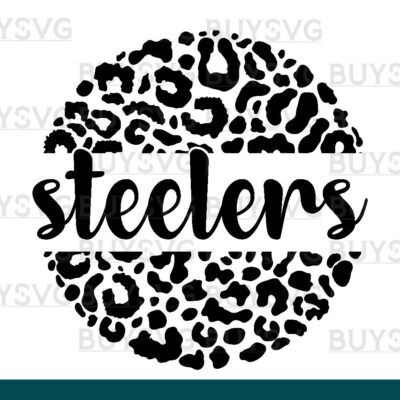 Steelers SVG PNG Digital file Download LEOPARD CIRCLE