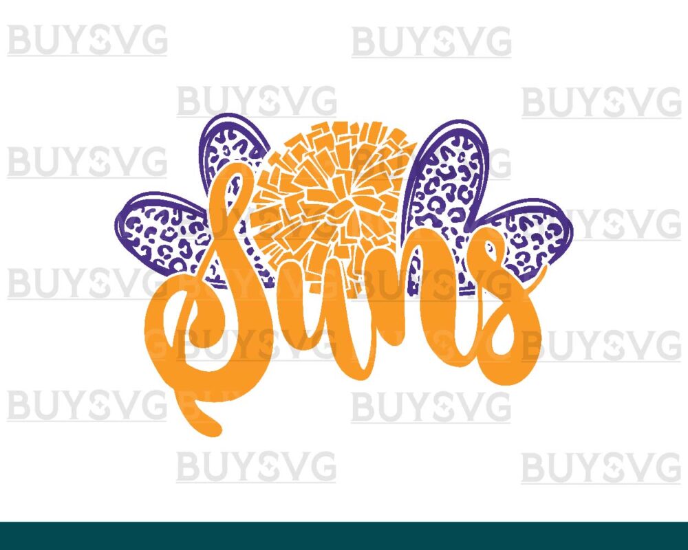 Suns SVG PNG Digital file Download HEART POMPOM HEART