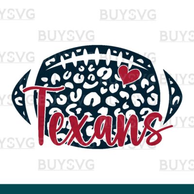 Texans SVG PNG Digital file Download LEOPARD FOOTBALL