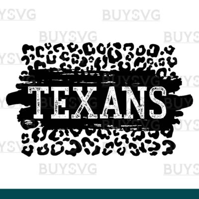 Texans SVG PNG Digital file Download LEOPARD PATCH