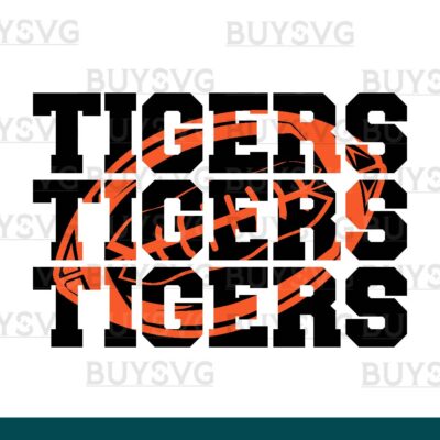 Tigers SVG PNG Digital file Download Stack 3 Football 1