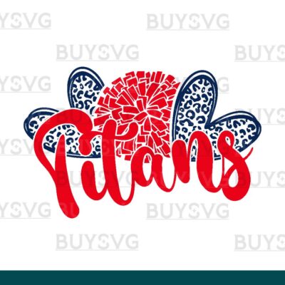 Titans SVG PNG Digital file Download HEART POMPOM HEART