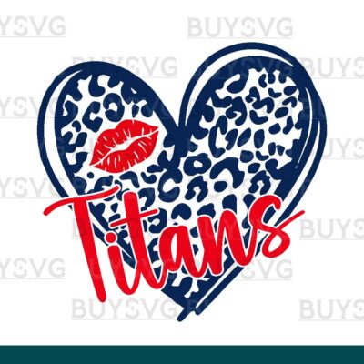Titans SVG PNG Digital file Download LEOPARD HEART LIPS