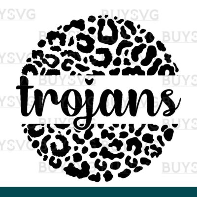 Trojans SVG PNG Digital file Download LEOPARD CIRCLE