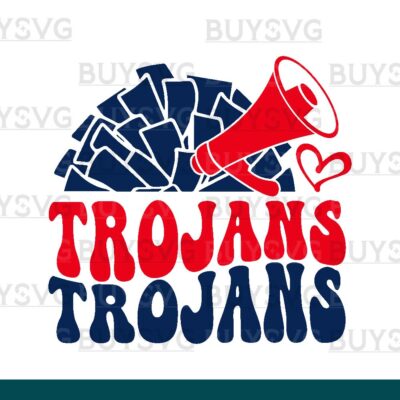 Trojans SVG PNG Digital file Download POMPOM CHEER