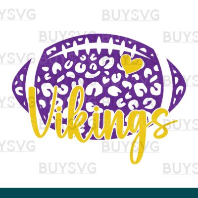 Vikings SVG PNG Digital file Download LEOPARD FOOTBALL