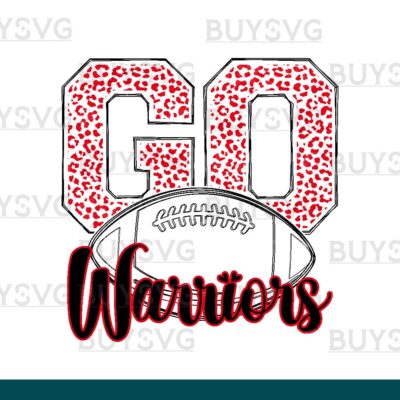 Warriors SVG PNG Digital file Download go football lower outlined